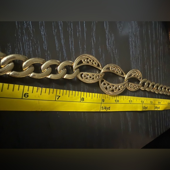 Chunky Napier Gold Link Necklace chunky chain links statement collar necklace - Picture 8 of 13